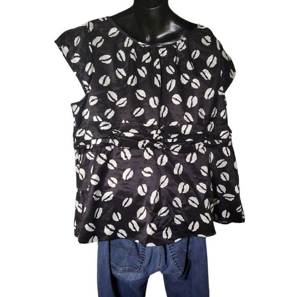 EShakti Peasant Top Women Sz 4X X 30 W Sleeveless Sz 4X‎ 30W All Over Print - Picture 2 of 6
